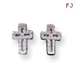 Sterling Silver Cross Mini Earrings