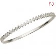 Sterling Silver Cubic Zirconia Bangle Bracelet