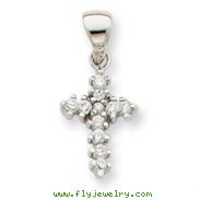 Sterling Silver Cubic Zirconia Cross Pendant