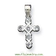 Sterling Silver Cubic Zirconia Cross Pendant