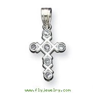 Sterling Silver Cubic Zirconia Cross Pendant