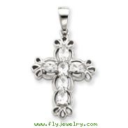 Sterling Silver Cubic Zirconia Cross Pendant