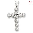 Sterling Silver Cubic Zirconia Cross Pendant