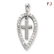 Sterling Silver Cubic Zirconia Cross Pendant