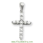 Sterling Silver Cubic Zirconia Cross Pendant