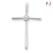 Sterling Silver Cubic Zirconia Cross Pendant