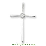 Sterling Silver Cubic Zirconia Cross Pendant