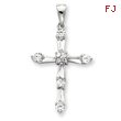 Sterling Silver Cubic Zirconia Cross Pendant