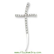 Sterling Silver Cubic Zirconia Cross Pendant