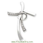 Sterling Silver Cubic Zirconia Cross Pendant