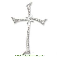 Sterling Silver Cubic Zirconia Cross Pendant