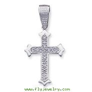 Sterling Silver Cubic Zirconia Cross Pendant