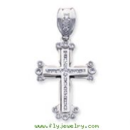 Sterling Silver Cubic Zirconia Cross Pendant