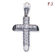 Sterling Silver Cubic Zirconia Cross Pendant