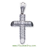 Sterling Silver Cubic Zirconia Cross Pendant