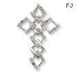 Sterling Silver Cubic Zirconia Cross Slide