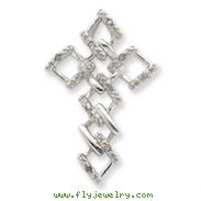 Sterling Silver Cubic Zirconia Cross Slide