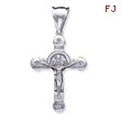 Sterling Silver Cubic Zirconia Crucifix Pendant