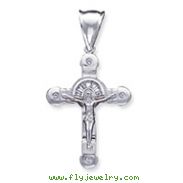 Sterling Silver Cubic Zirconia Crucifix Pendant