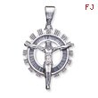 Sterling Silver Cubic Zirconia Crucifix Pendant