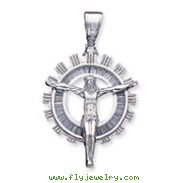 Sterling Silver Cubic Zirconia Crucifix Pendant