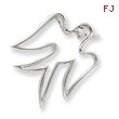 Sterling Silver Cubic Zirconia Dove Pendant