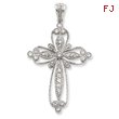 Sterling Silver Cubic Zirconia Filigree Cross Pendant