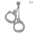 Sterling Silver Cubic Zirconia Handcuff Pendant