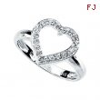 Sterling Silver Cubic Zirconia Heart Ring