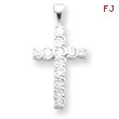 Sterling Silver Cubic Zirconia Latin Cross Pendant