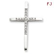 Sterling Silver Cubic Zirconia Latin Cross Pendant