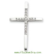 Sterling Silver Cubic Zirconia Latin Cross Pendant