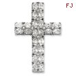 Sterling Silver Cubic Zirconia Latin Cross Slide