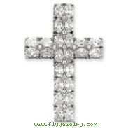 Sterling Silver Cubic Zirconia Latin Cross Slide