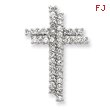 Sterling Silver Cubic Zirconia Latin Cross Slide