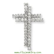 Sterling Silver Cubic Zirconia Latin Cross Slide