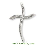 Sterling Silver Cubic Zirconia Passion Cross Pendant