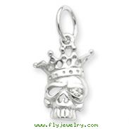 Sterling Silver Cubic Zirconia Skull Charm