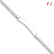 Sterling Silver Curb Link ID Bracelet