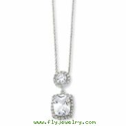 Sterling Silver CZ 18in Necklace chain