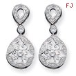 Sterling Silver CZ Antique Style Earrings