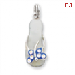 Sterling Silver CZ Butterfly Enamel Sandal Charm