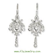 Sterling Silver CZ Chandelier French Wire Earrings