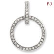 Sterling Silver CZ Circle Pendant