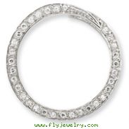 Sterling Silver CZ Circle Slide