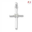 Sterling Silver CZ Cross Charm