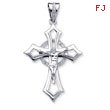 Sterling Silver CZ Crucifix Pendant