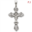 Sterling Silver CZ Crucifix Pendant