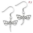 Sterling Silver CZ Dragonfly Post Earrings