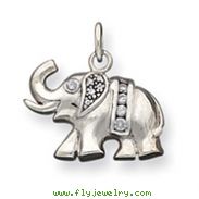 Sterling Silver CZ Elephant Charm